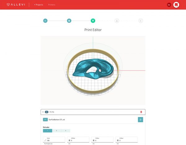 allevi bioprint structure editor