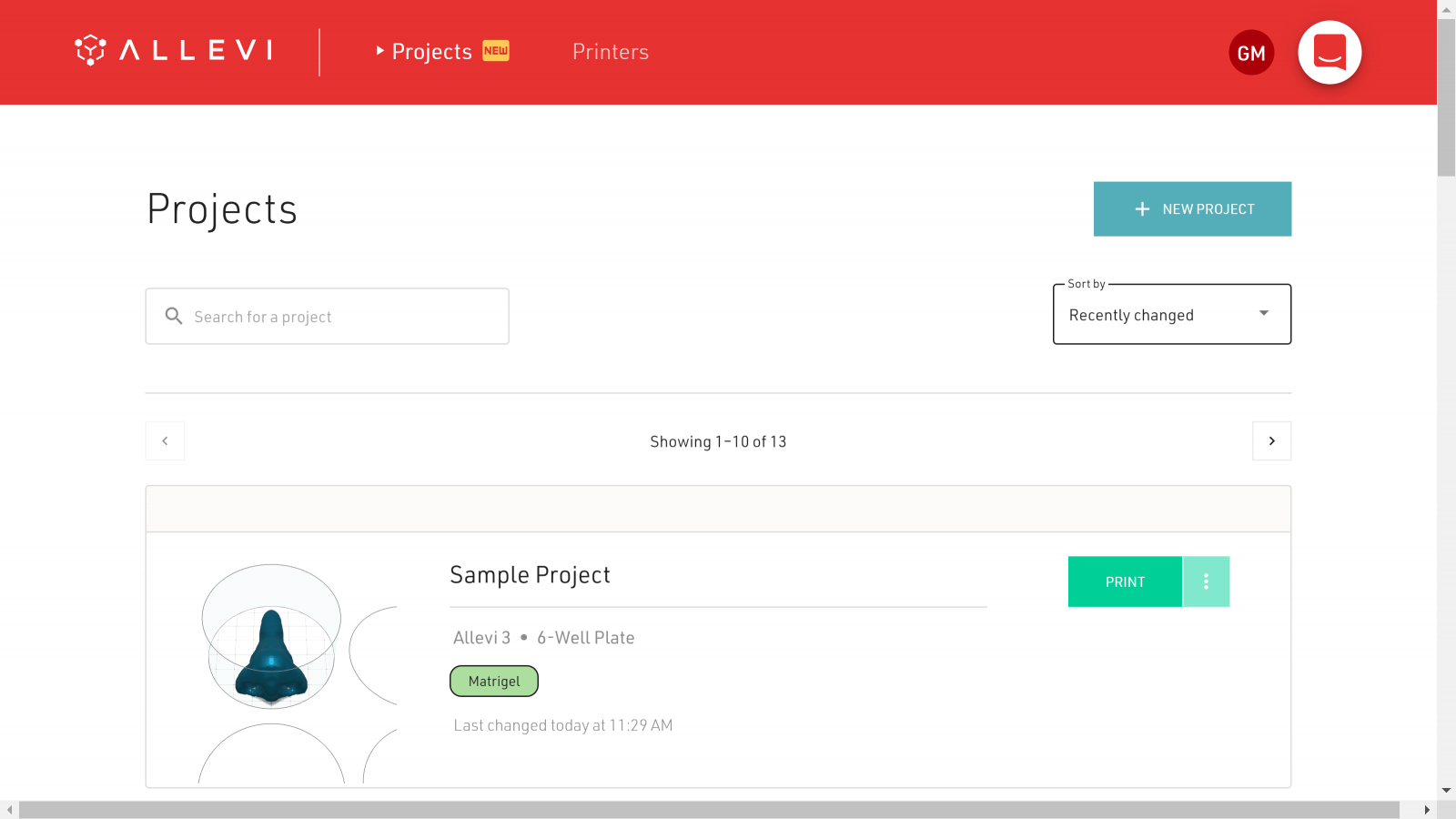 Allevi's project-based software for easy bioprinting